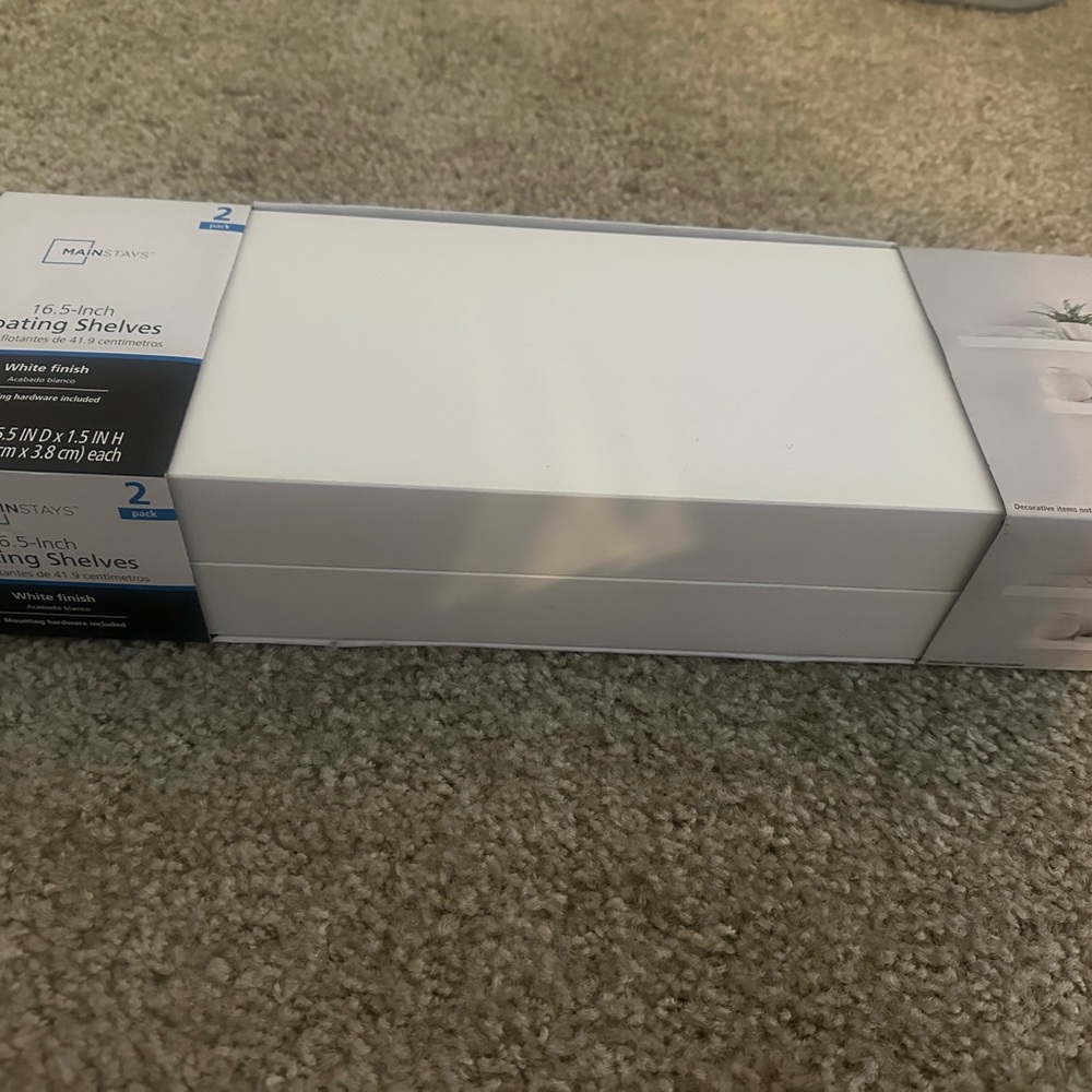 Mainstays White Wall Shelves